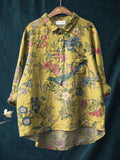 Vivia™ | Blusa in Lino Senza Tempo con Stampa