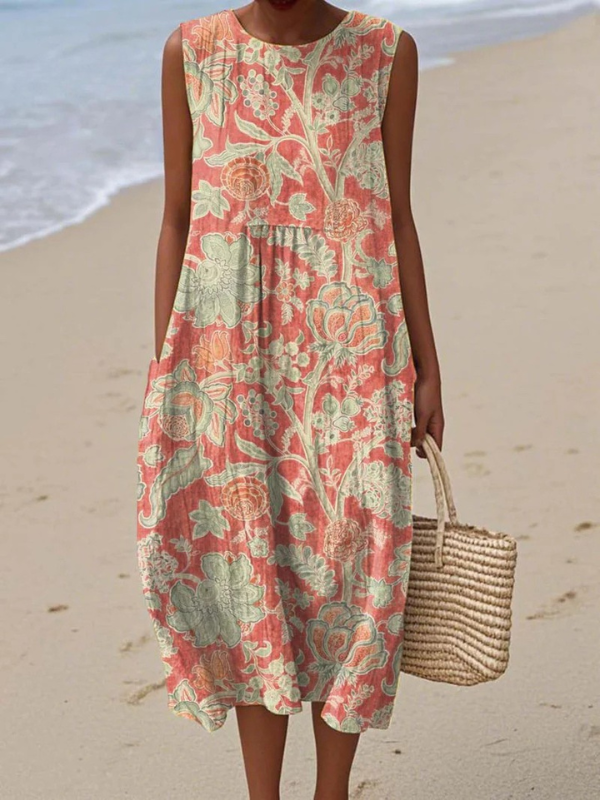 BETH | ABITO MIDI IN COTONE FLOREALE
