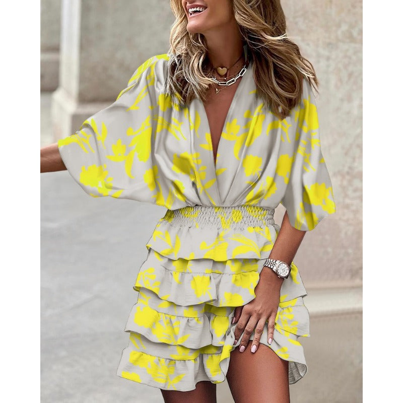 Zachi™ | Vestido Midi con Estampado Floral