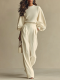 Selena – completo a righe con pantaloni larghi