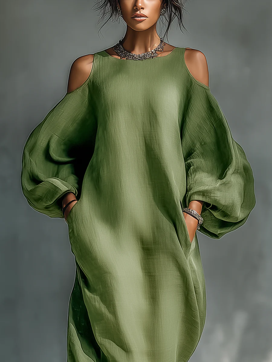 Susana | Abito Maxi Fluido con Design Off-the-Shoulder