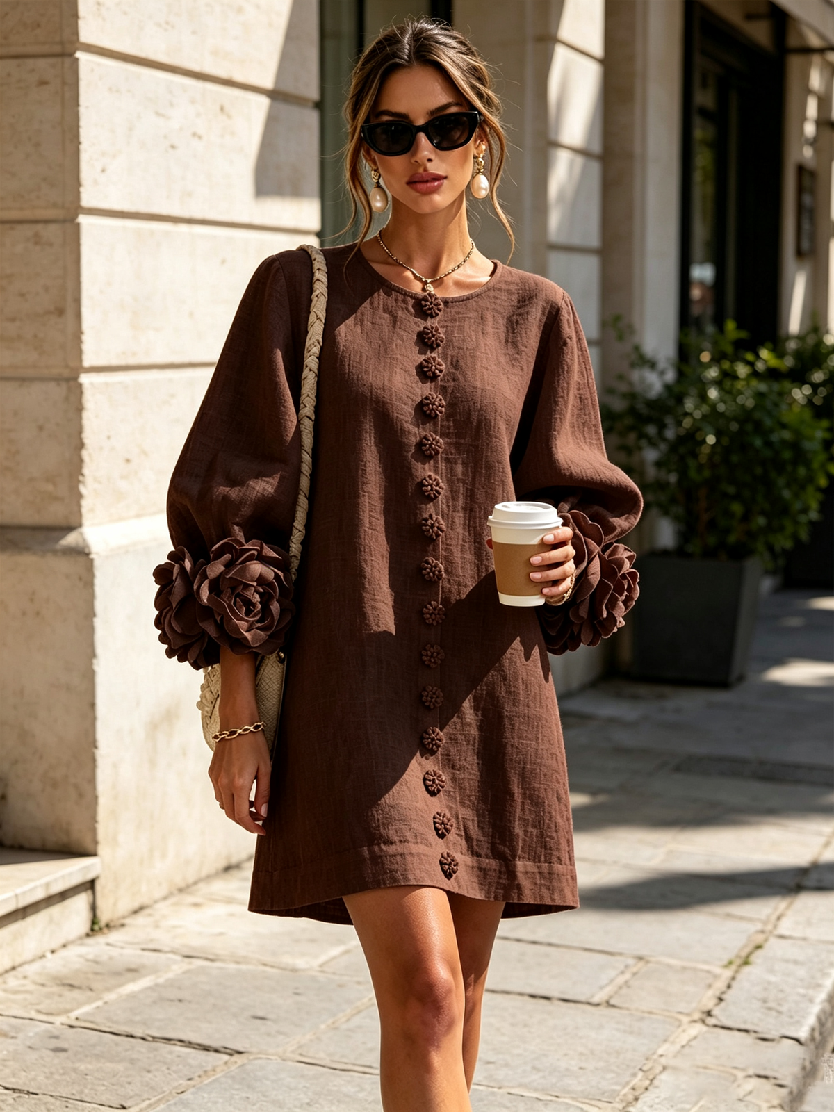 Élodie | Vestido Floral con Botones