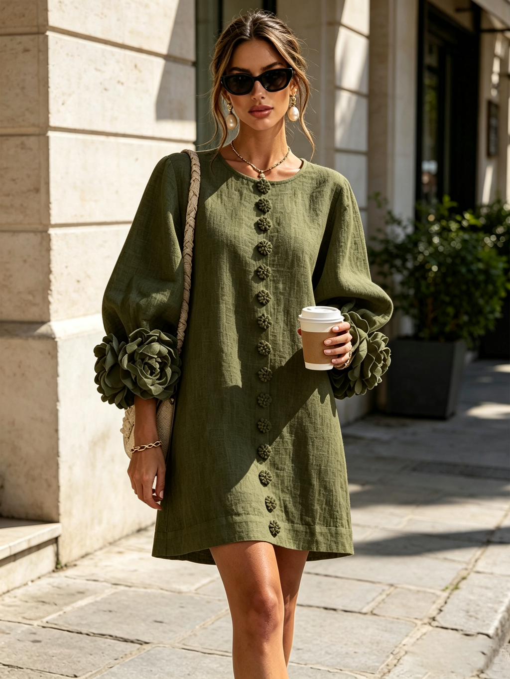 Élodie | Vestido Floral con Botones