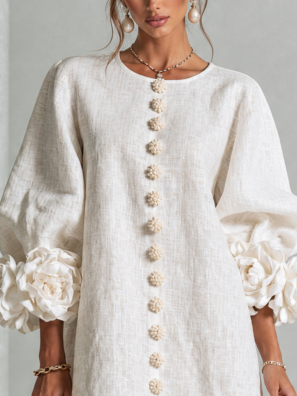 Élodie | Robe Florale Boutonnée