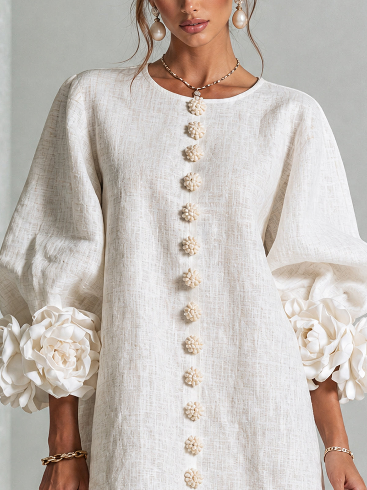 Élodie | Vestido Floral con Botones