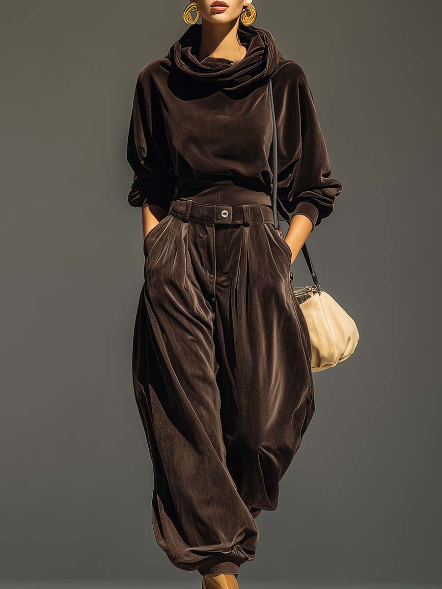 Solenne – completo in velluto loose