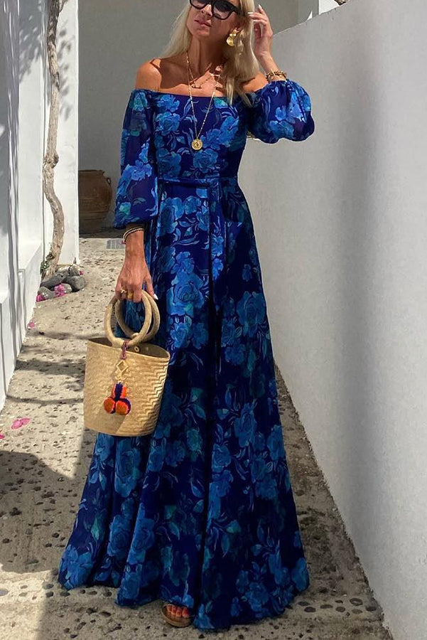 Luna™ | Vestido Maxi con Estampado Floral y Mangas al Aire