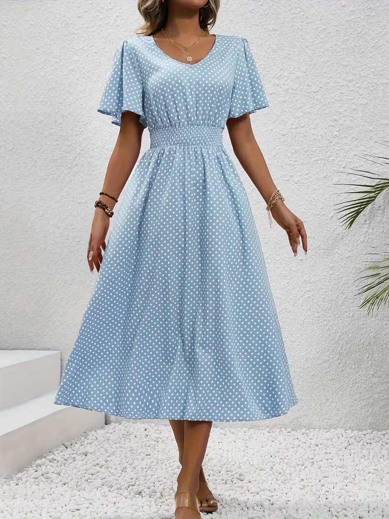 Elise | Vestido Elegante de Lunares Élisa
