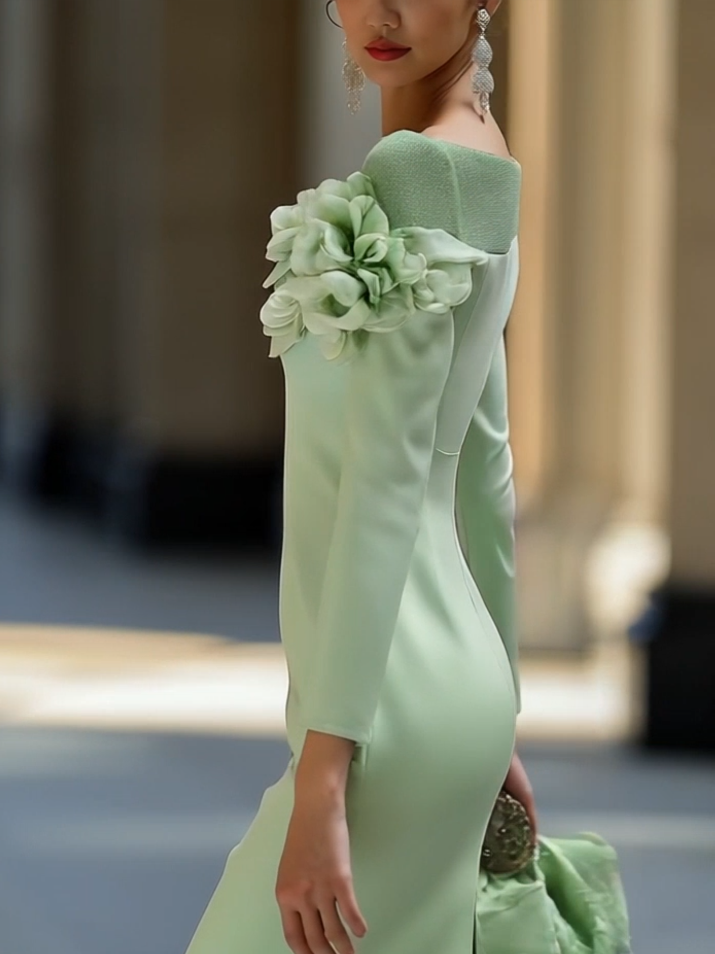 Mar | VESTIDO DE LUJO CON HOMBROS DESCUBIERTOS