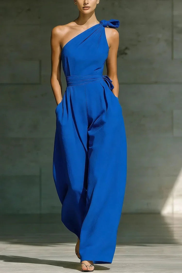 📦📦ULTIMO GIORNO RISPARMIA IL 49% ⏰Elegante Tuta Larga in Lino Off-the-shoulder