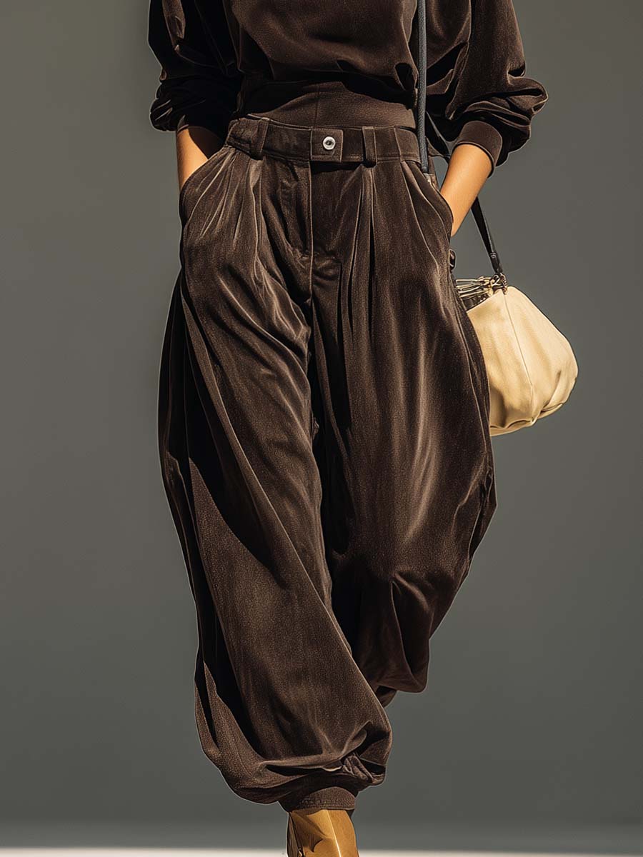 Solenne – completo in velluto loose