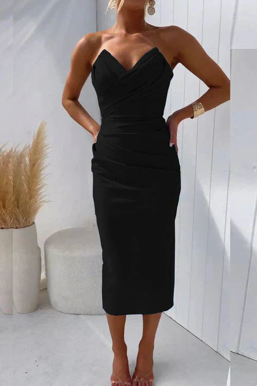 Nur™ | Vestido Midi Sin Espalda