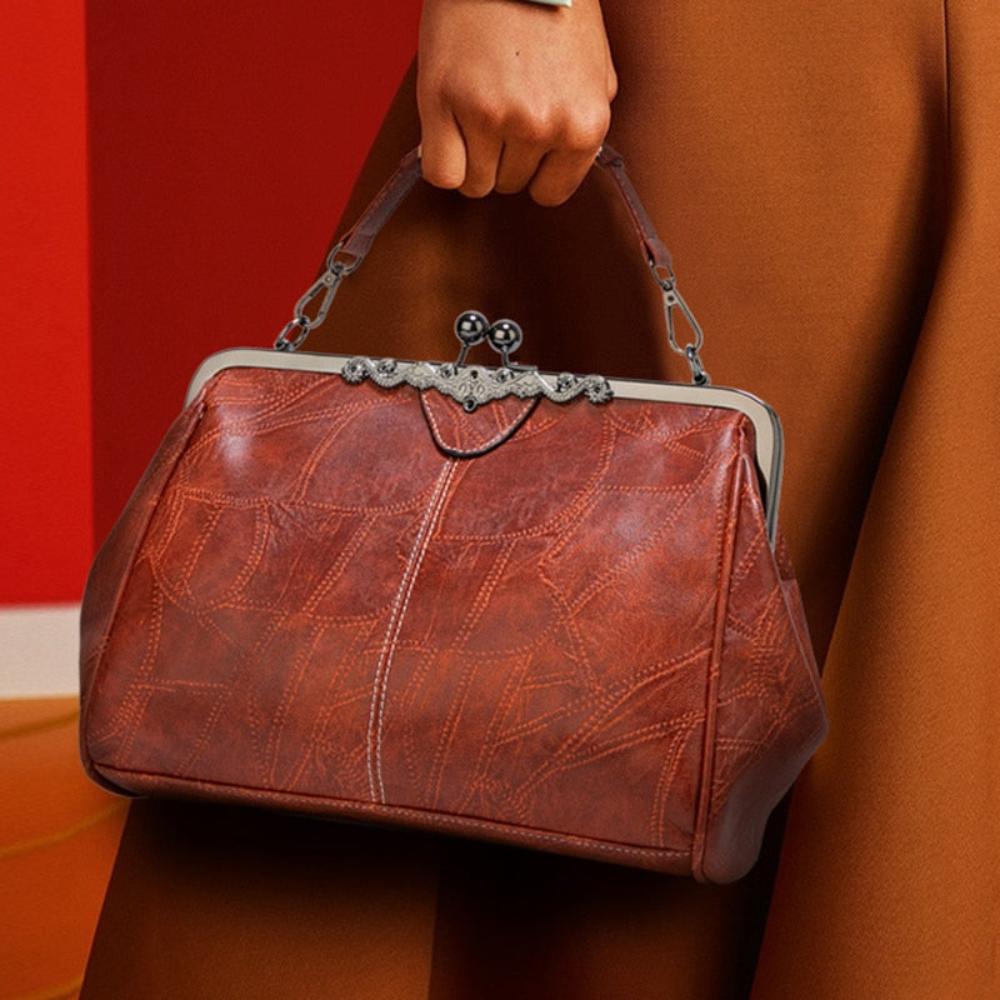 Borsa vintage con chiusura a scatto