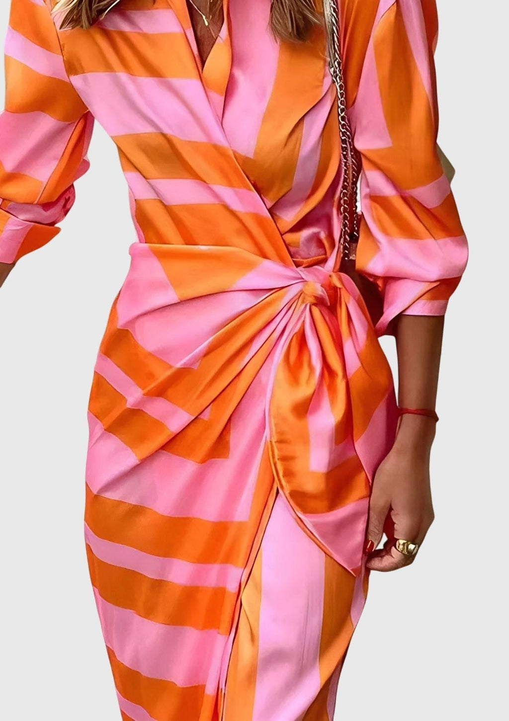 Everly | Vestido Elegante Cruzado con Estampado
