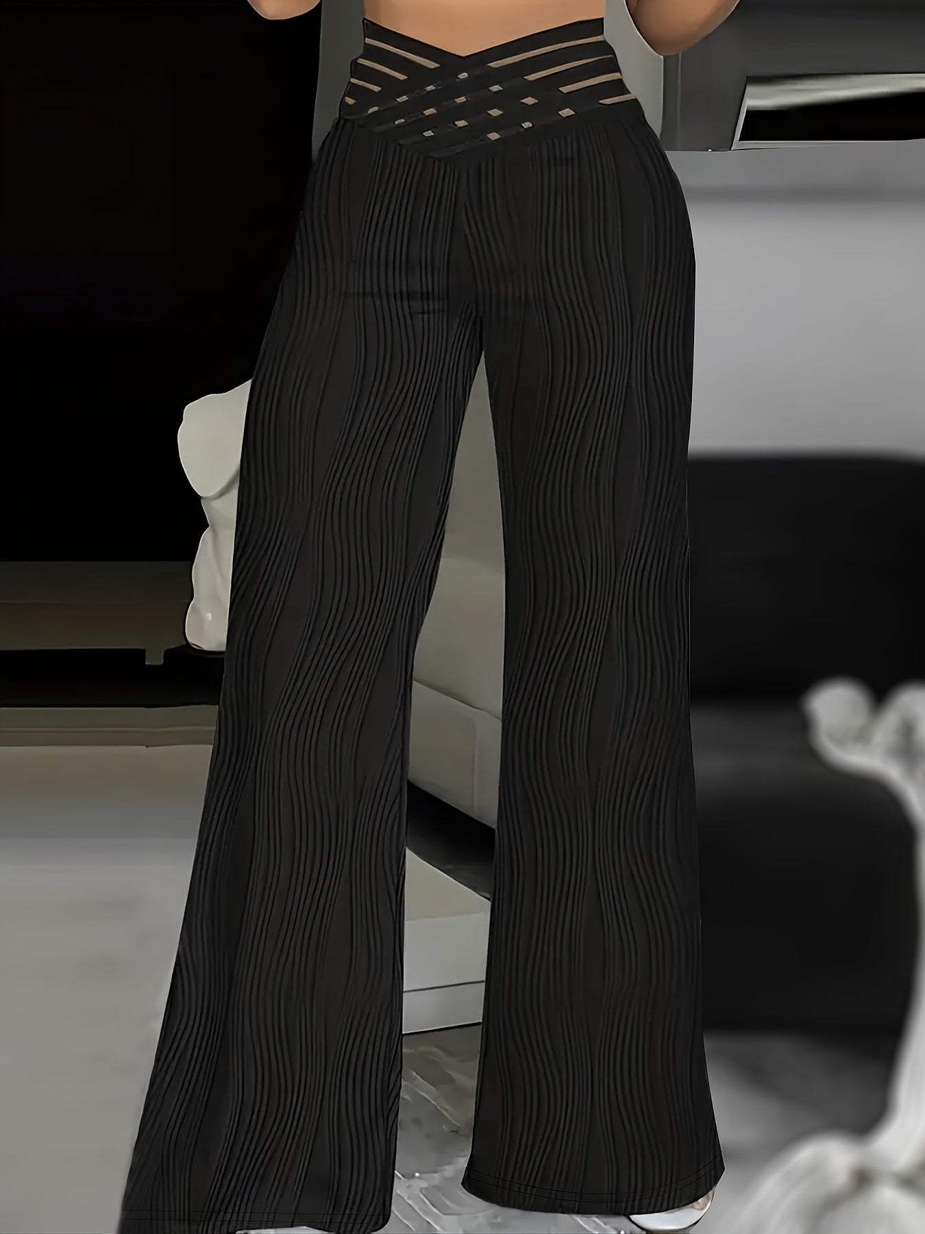 Emma | Pantaloni a Vita Alta Crisscross