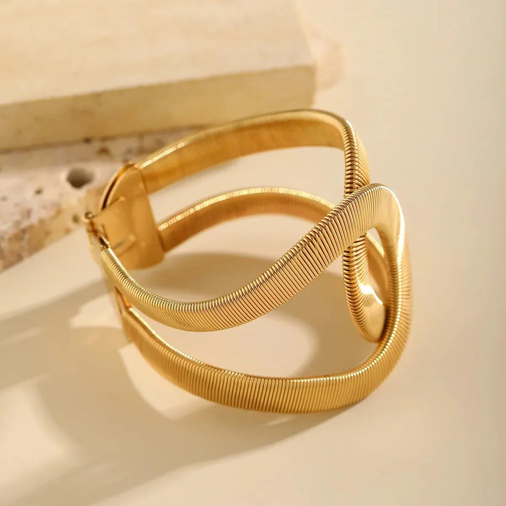 Bracciale a Cuffia Spirale Chunky