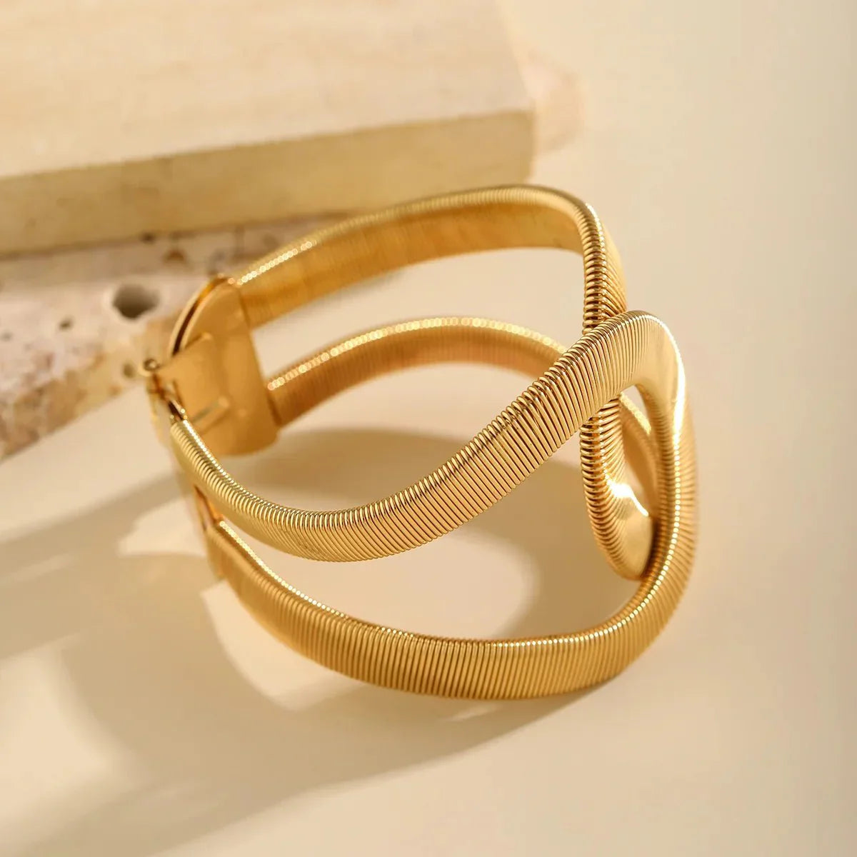 Bracciale a Cuffia Spirale Chunky