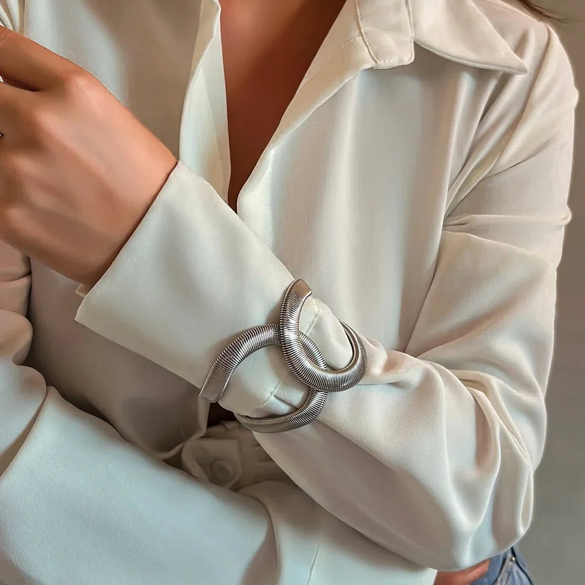 Bracciale a Cuffia Spirale Chunky
