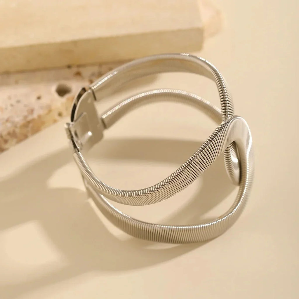 Bracciale a Cuffia Spirale Chunky