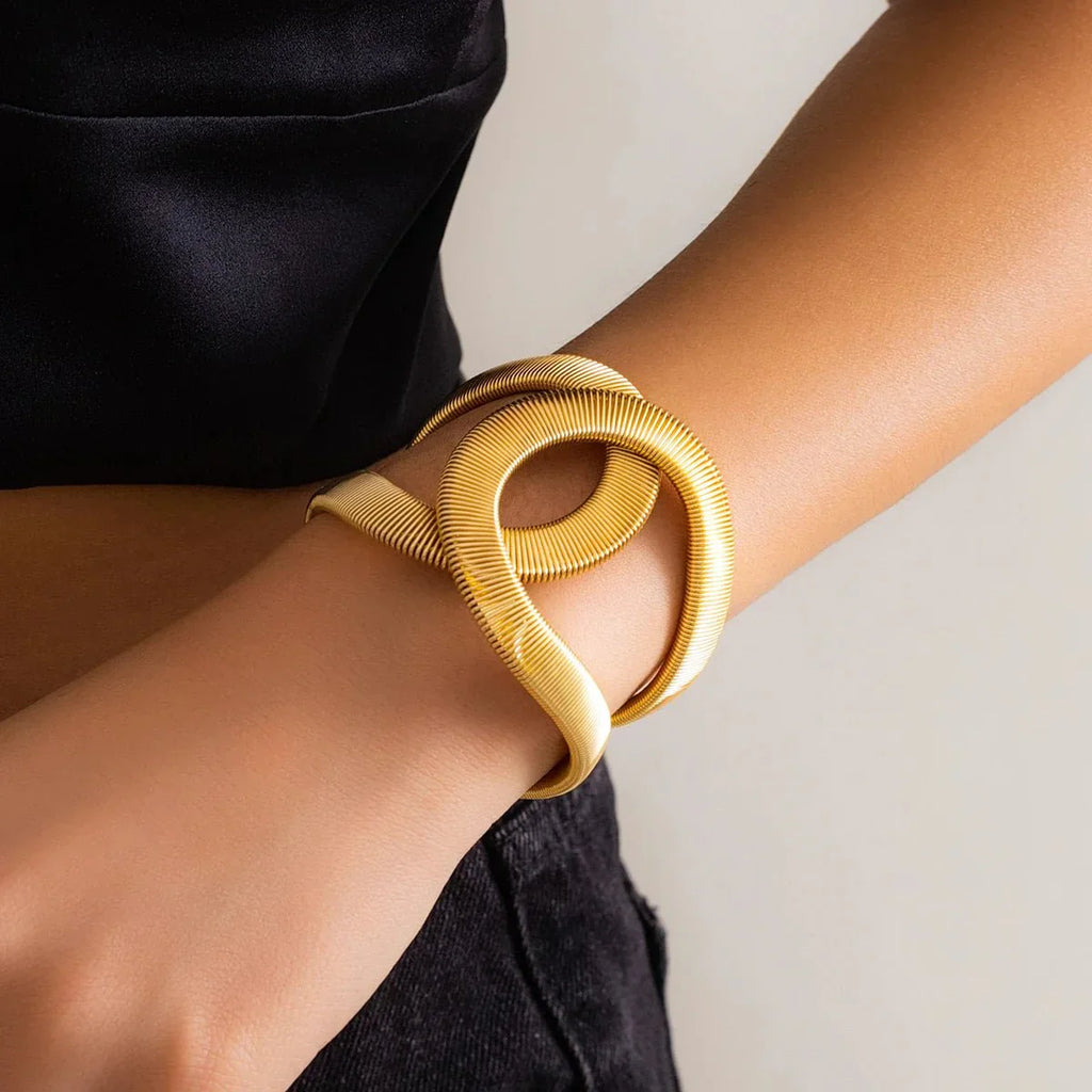 Bracciale a Cuffia Spirale Chunky