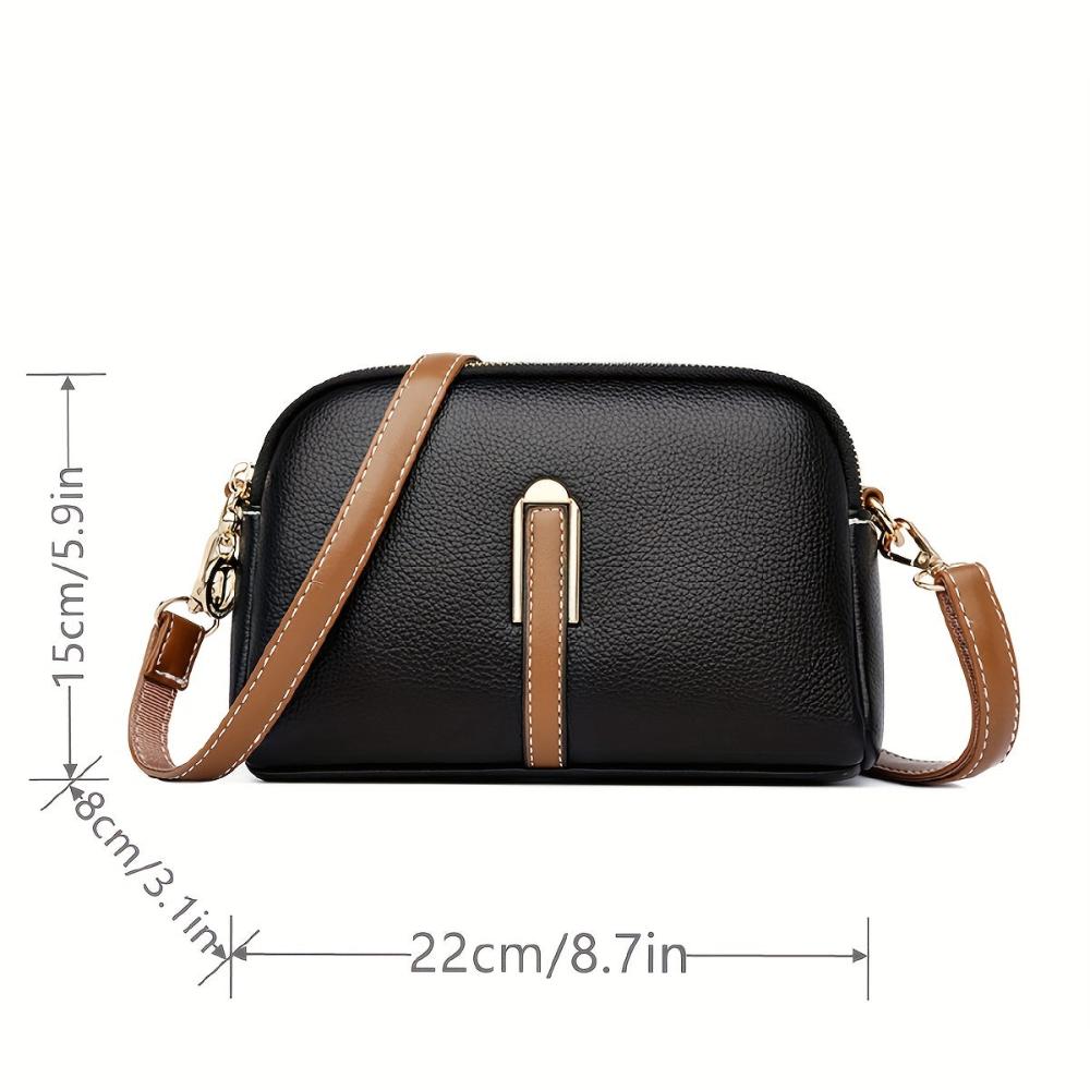 Borsa a spalla con texture "lychee" colorata Míla
