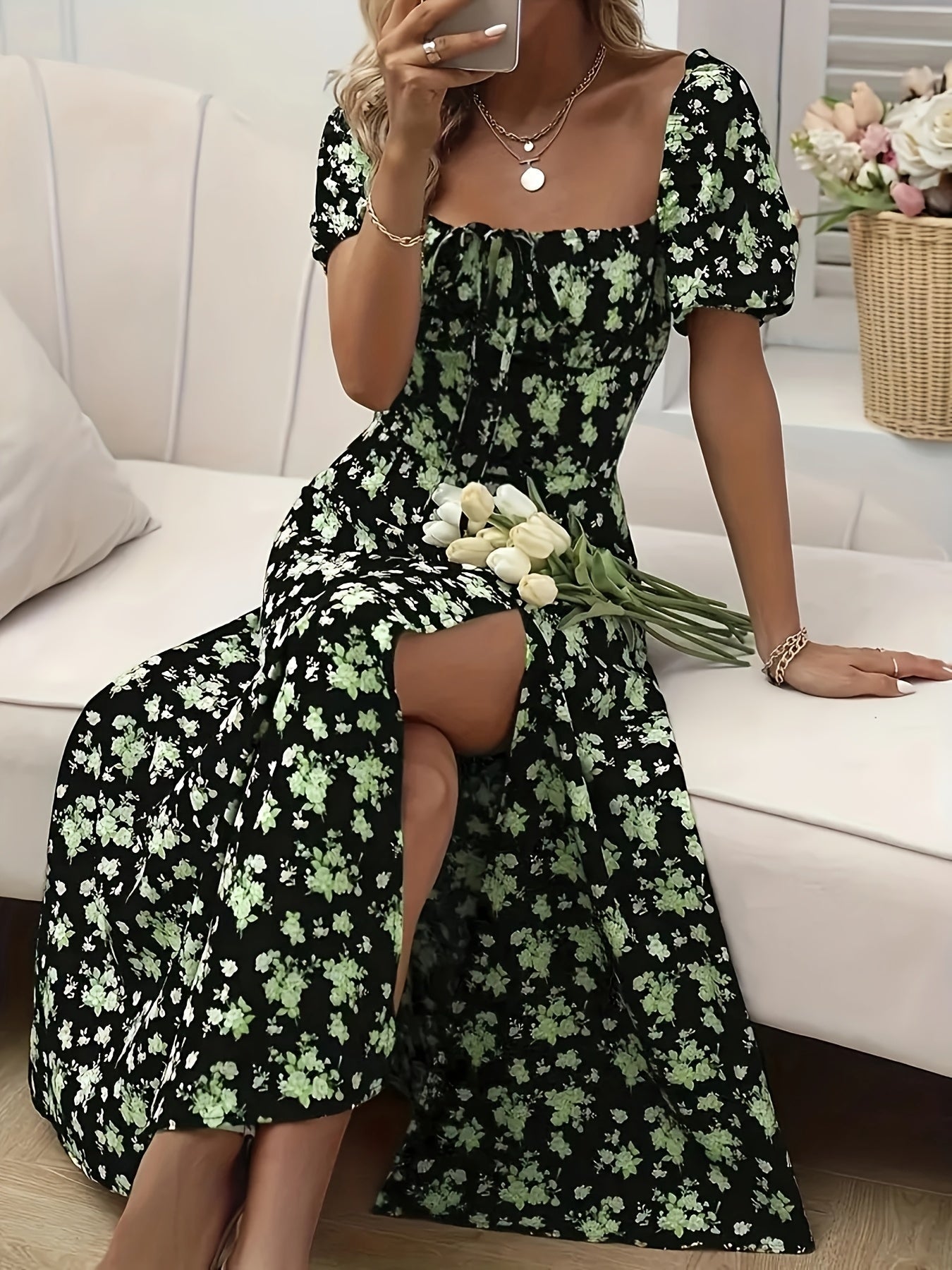 La Scintilla | Abito Elegante Floreale Chloé