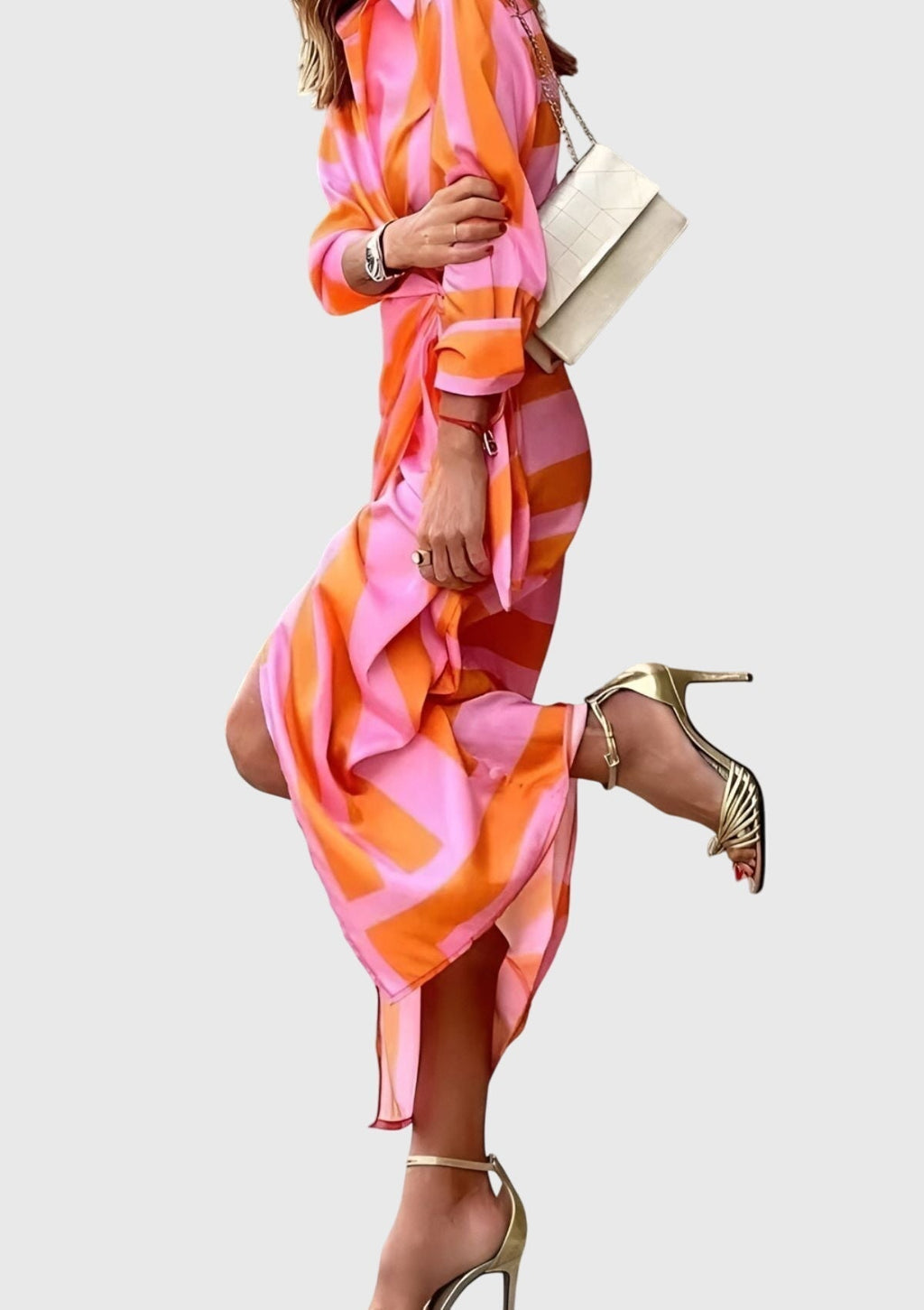 Everly | Abito Elegante Avvolgente con Stampa