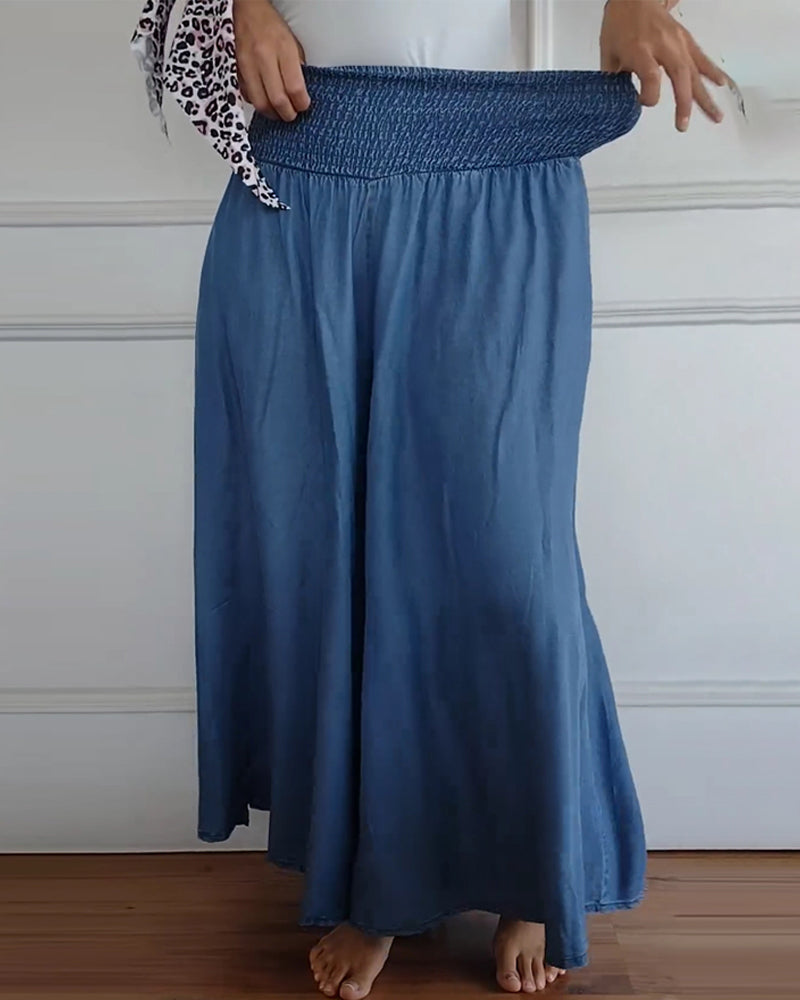 Jasper | Pantaloni a Vita Alta Smock