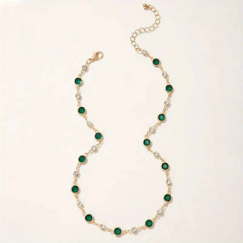 Gargantilla con esmeraldas y diamantes