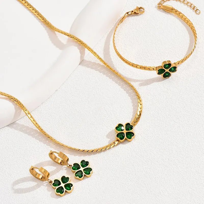 Conjunto de Joyas Trébol