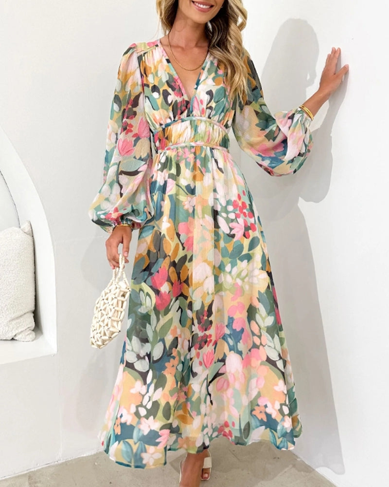 Celine | Abito Femminile con Motivo Floreale