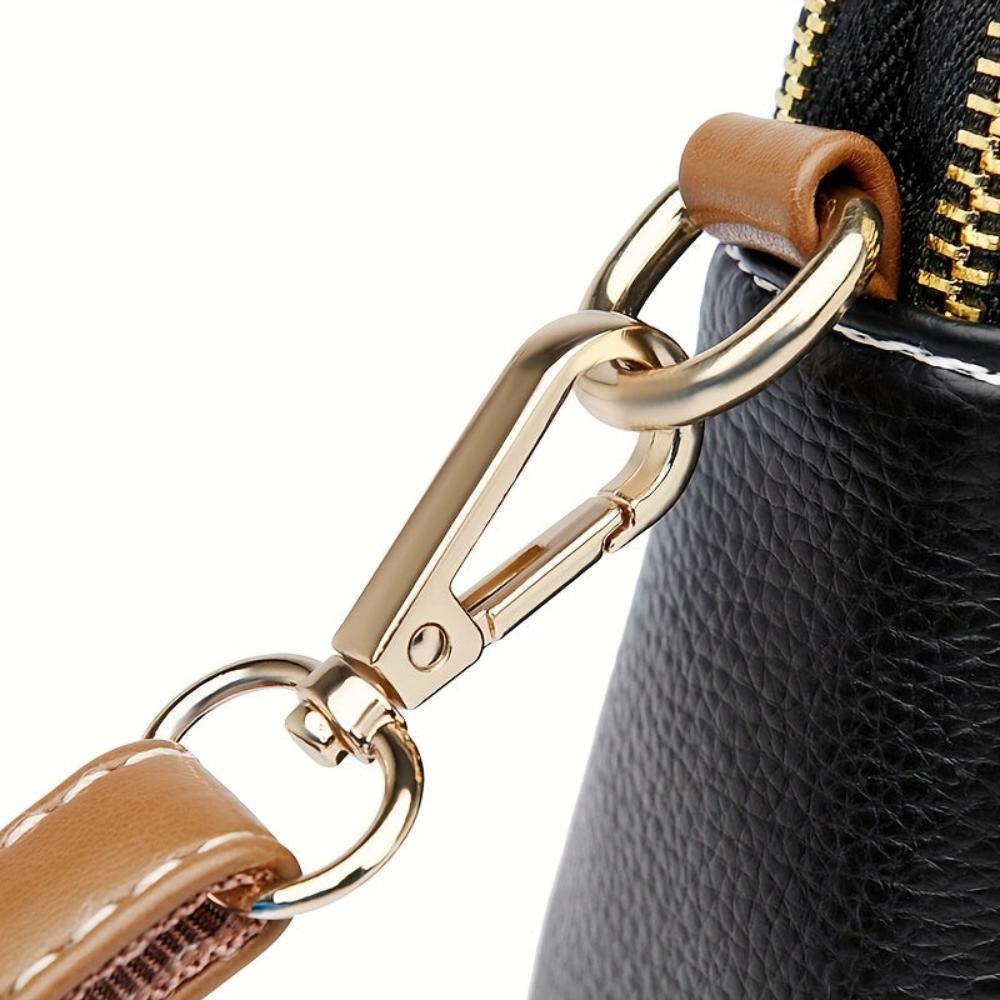 Borsa a spalla con texture "lychee" colorata Míla