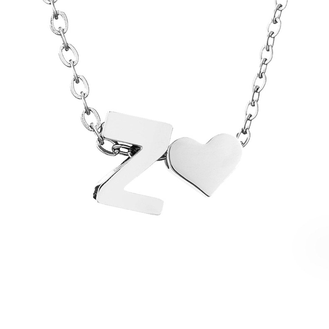 Collar Inicial Intemporal con Colgante en Corazón