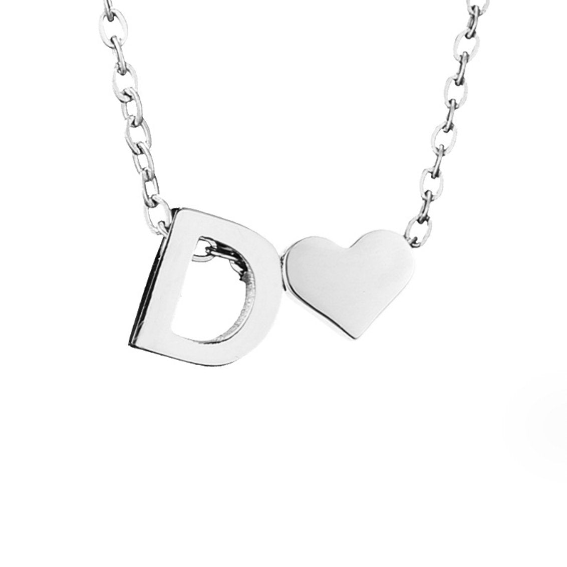Collar Inicial Intemporal con Colgante en Corazón