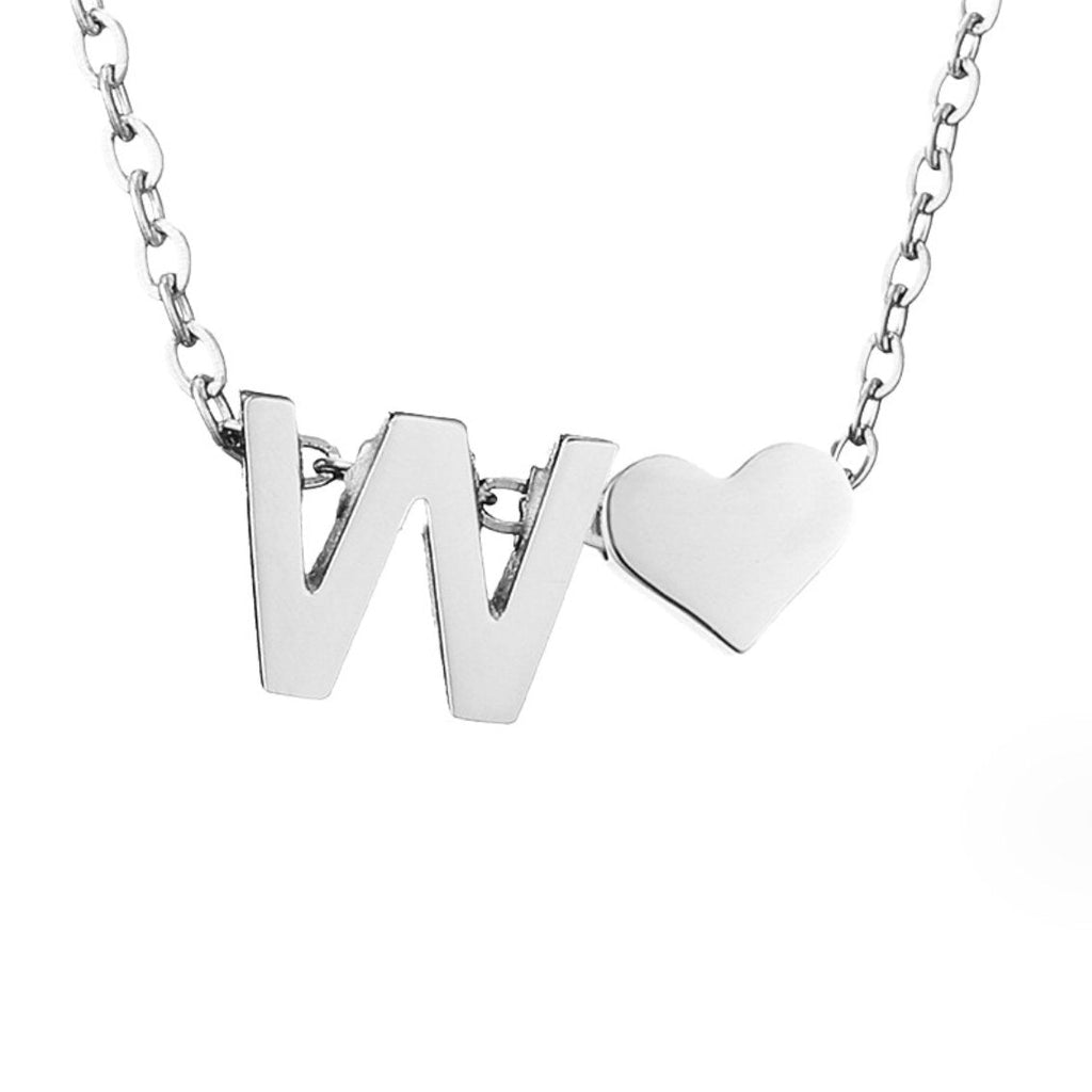 Collar Inicial Intemporal con Colgante en Corazón