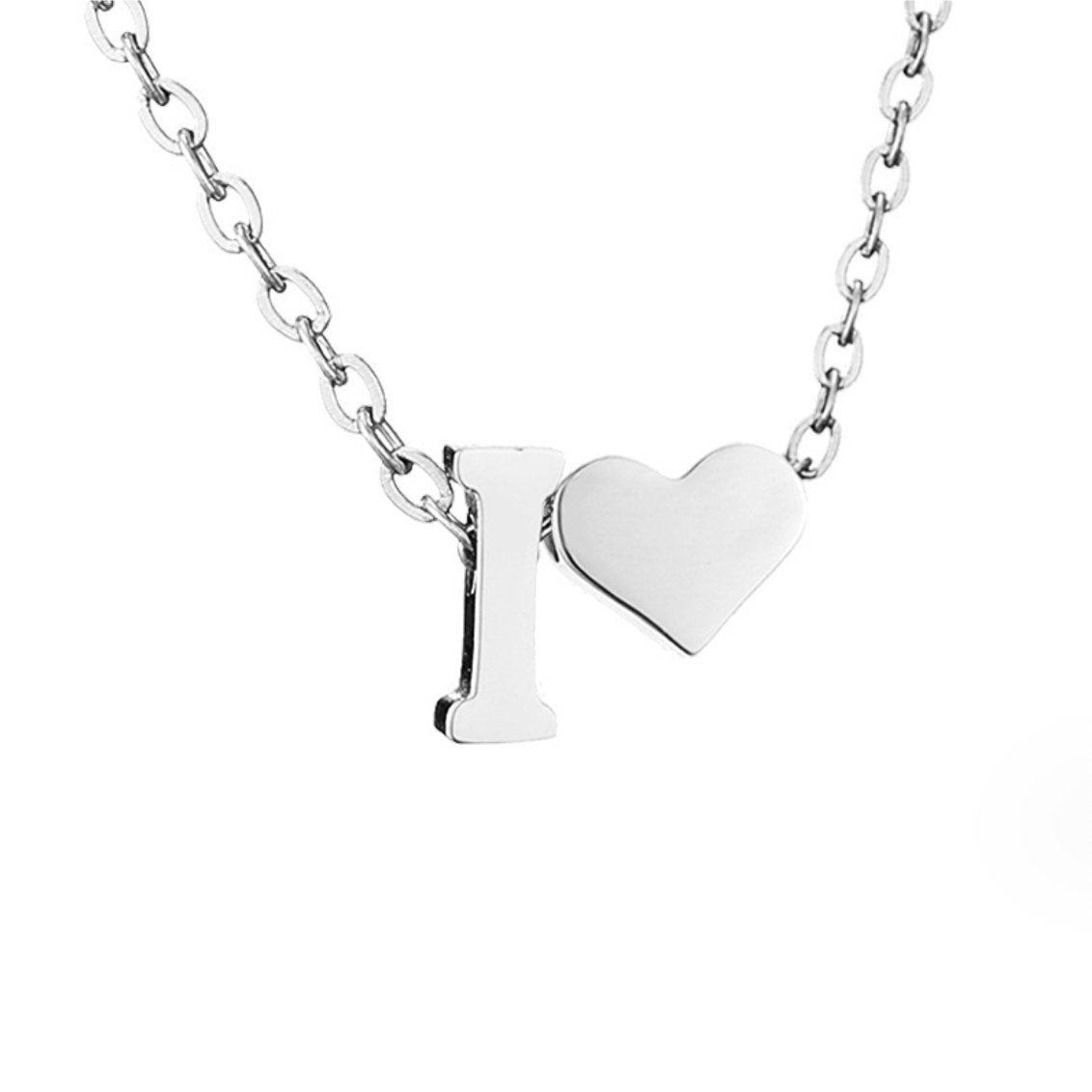 Collar Inicial Intemporal con Colgante en Corazón