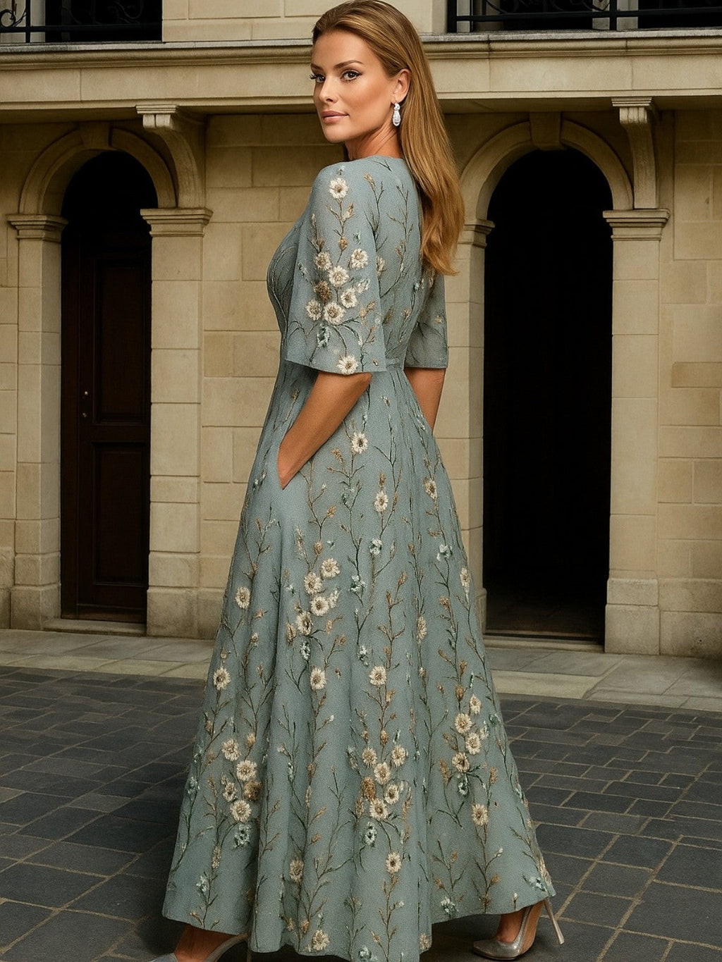 Leonor | Vestido Largo de Elegancia Botánica