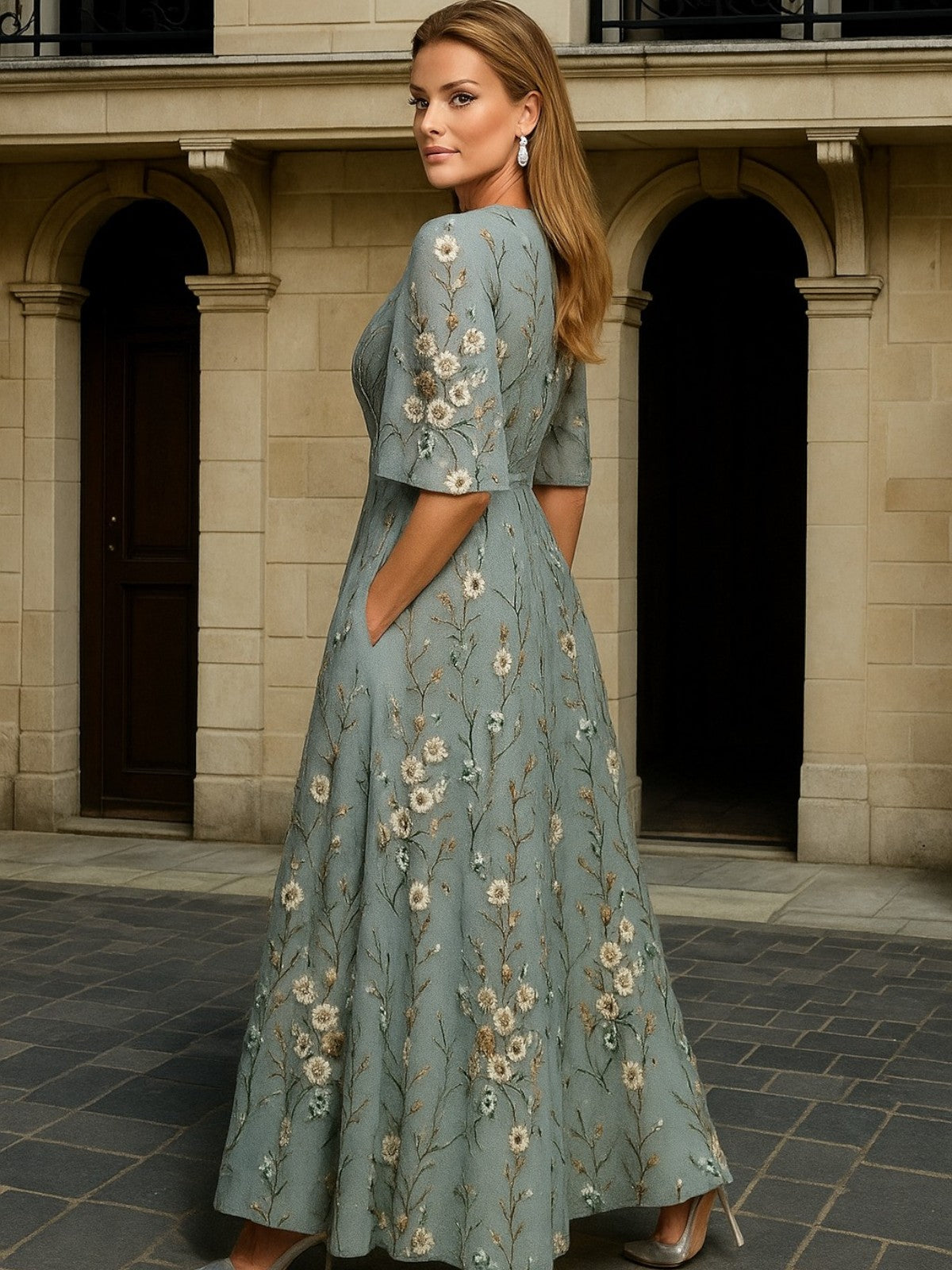 Leonor | Vestido Largo de Elegancia Botánica