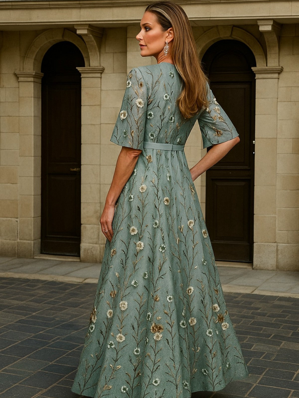 Leonor | Vestido Largo de Elegancia Botánica