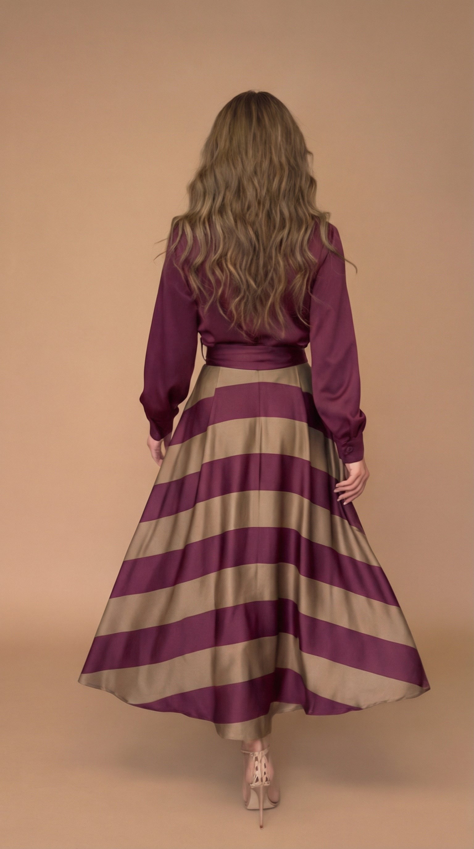 Mila™ | Vestido Maxi Rayado