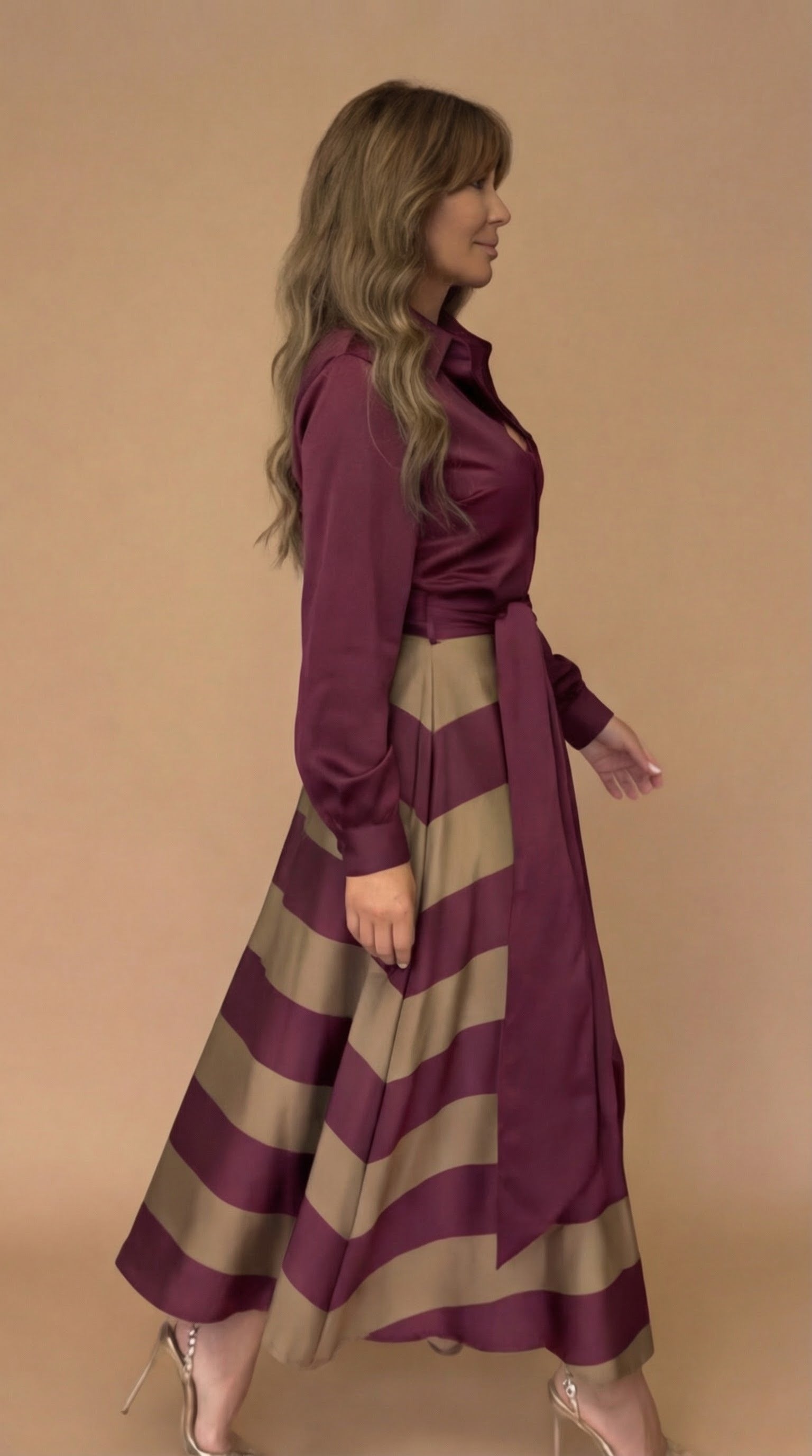 Mila™ | Vestido Maxi Rayado