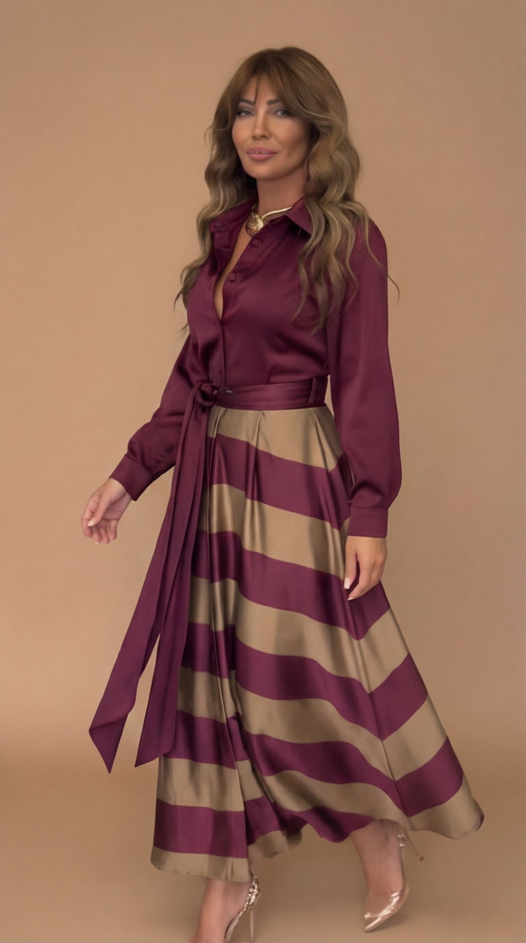 Mila™ | Abito Maxi a Righe