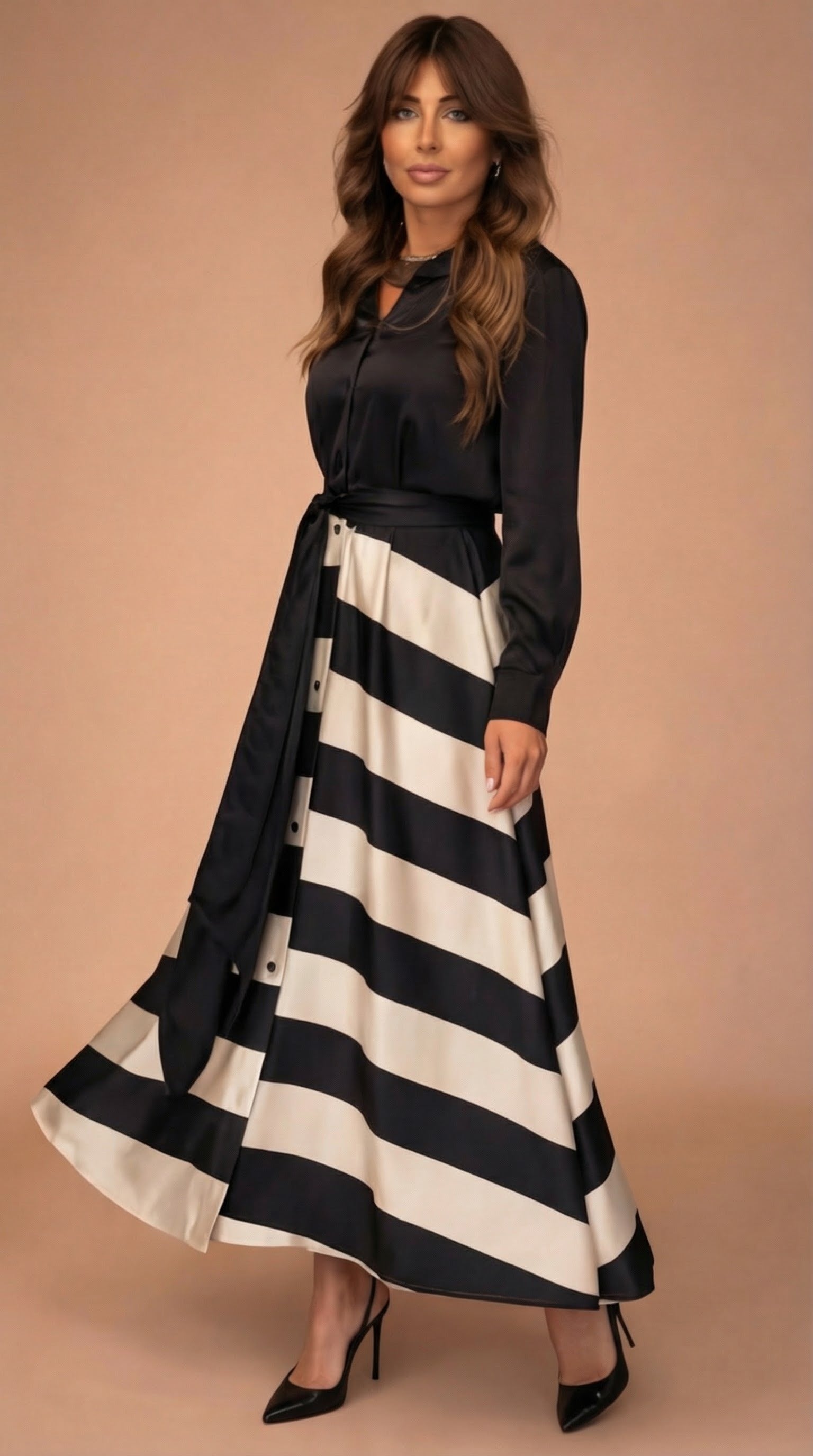 Mila™ | Vestido Maxi Rayado