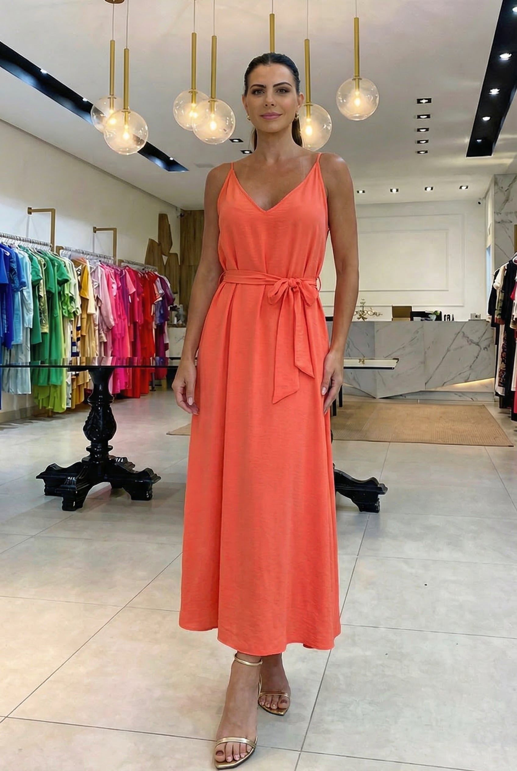 Paola | Vestido moderno largo