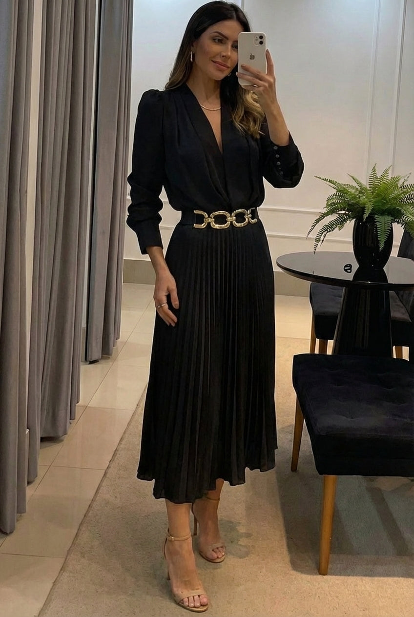 Esperanza | Vestido de ocasión largo plisado