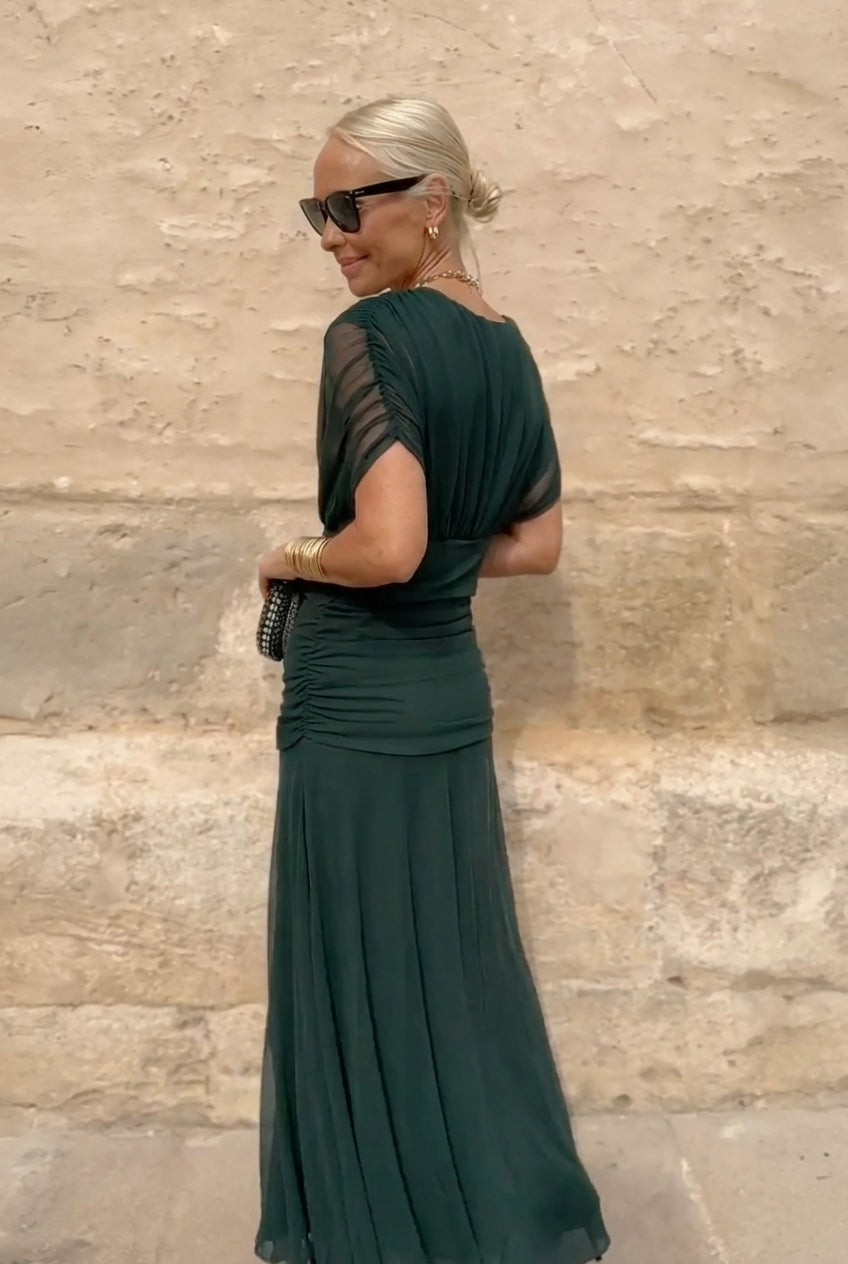 Lola | Elegante Vestito Lungo da Cerimonia con Scollo a V