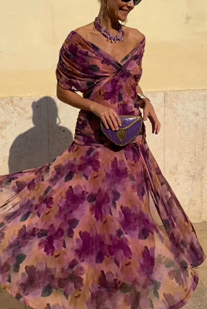 Lola | Elegante Vestito Lungo da Cerimonia con Scollo a V