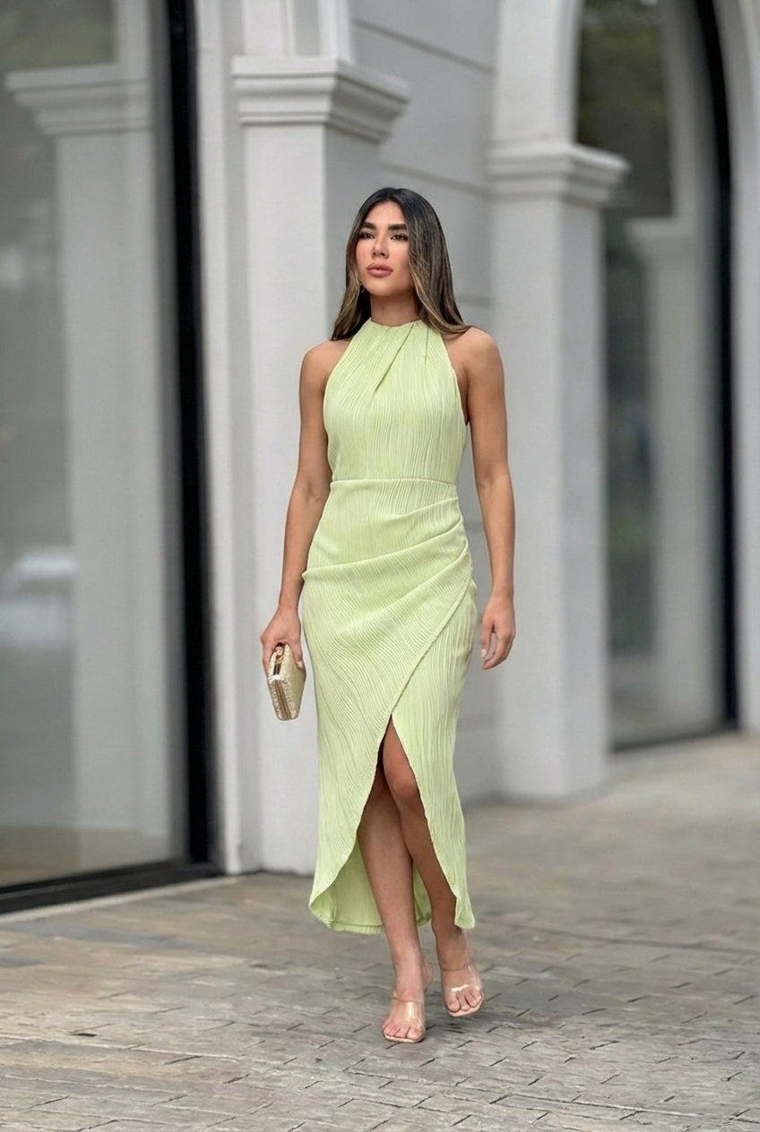 Salima | Vestido plisado con un look sofisticado