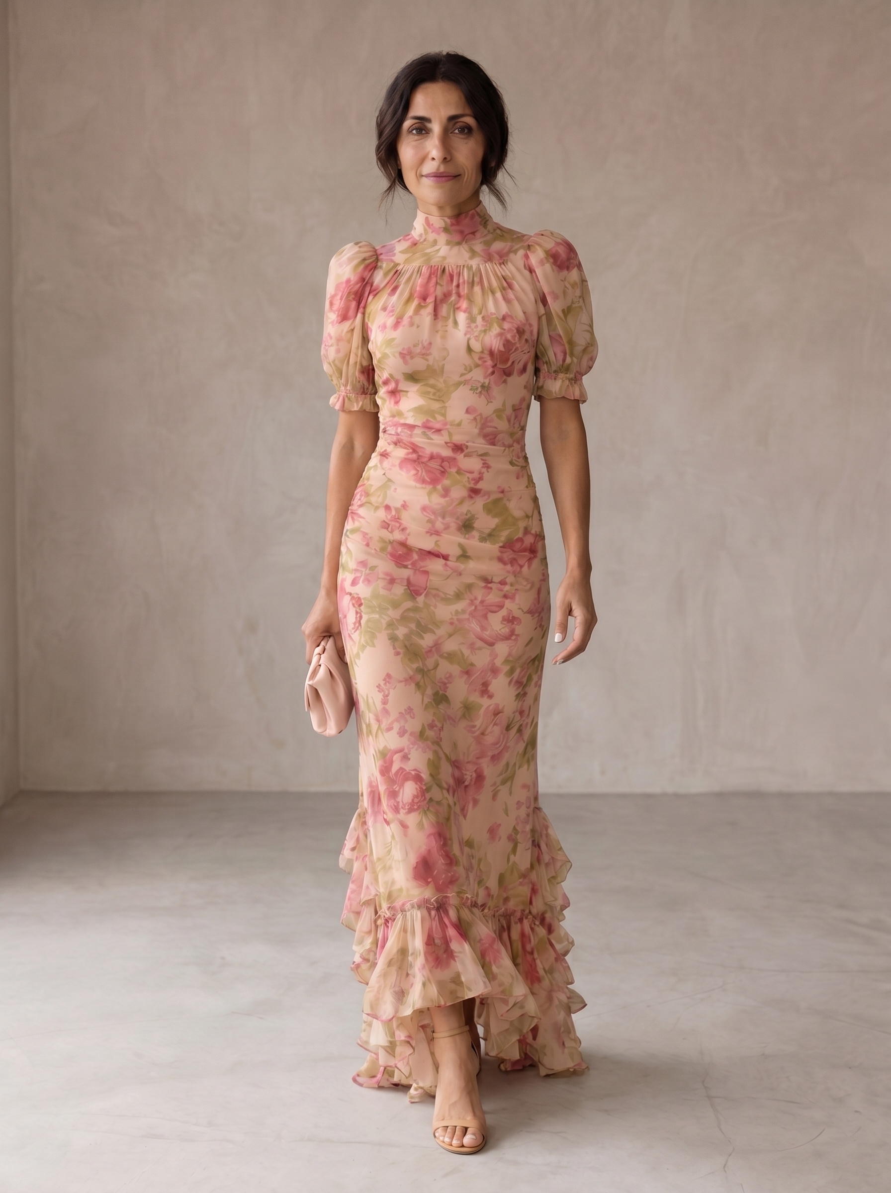 Rosario | Vestido Largo Floral en Chiffon