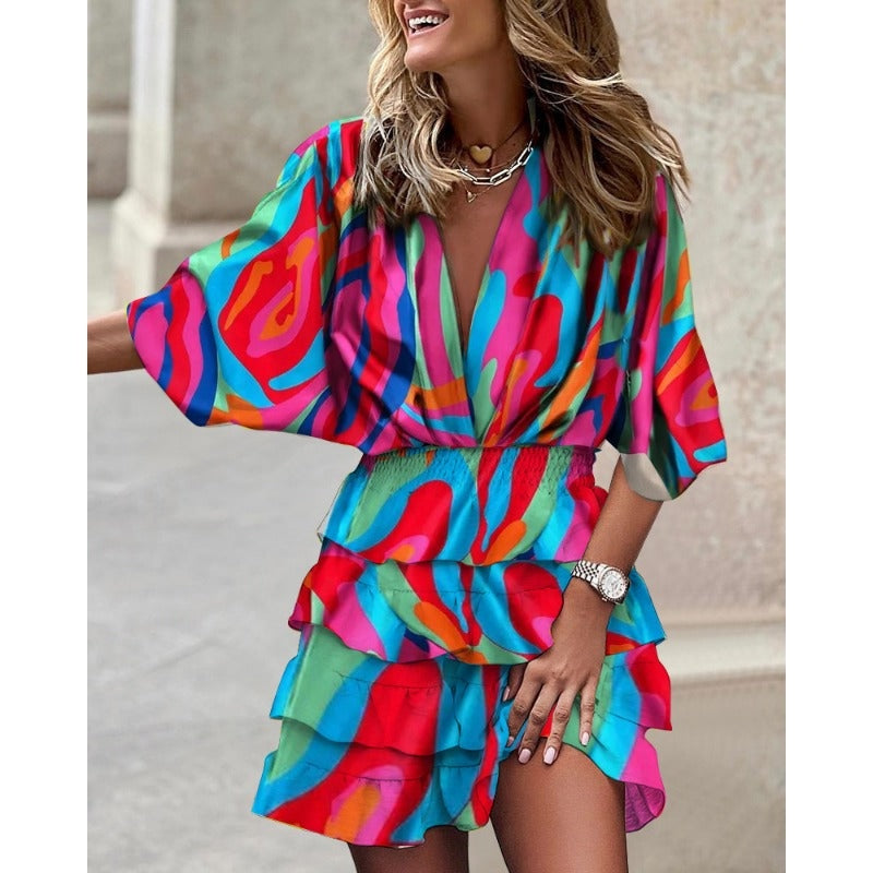 Zachi™ | Vestido Midi con Estampado Floral
